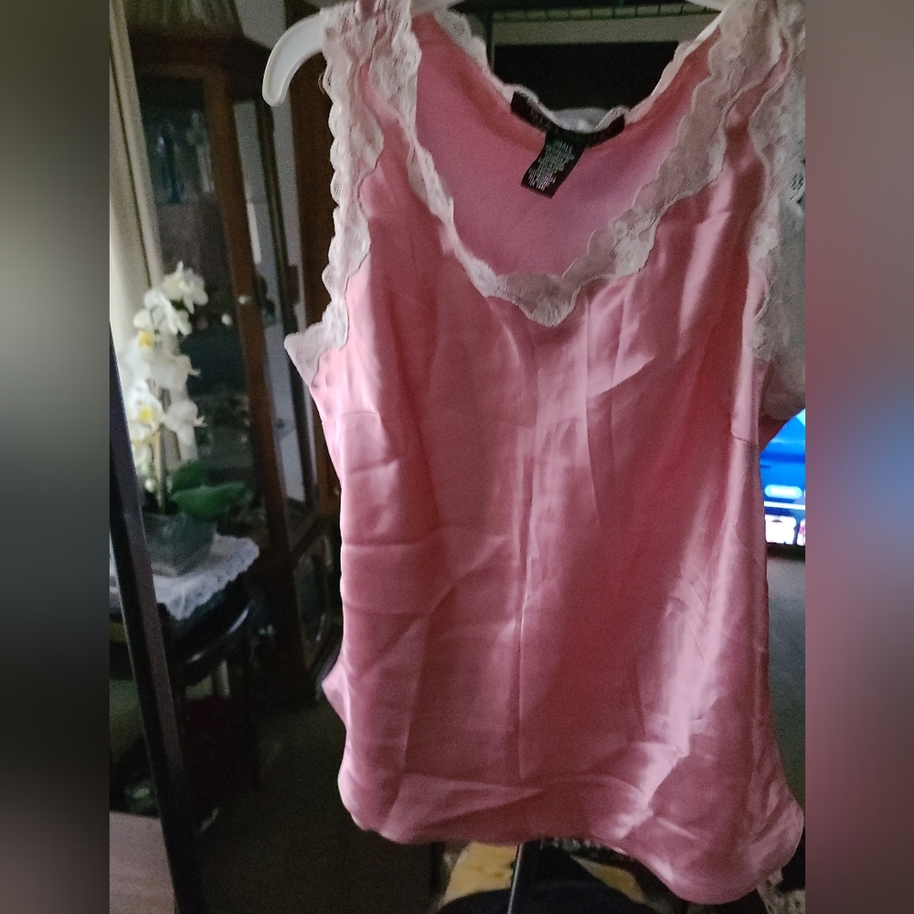 New Pink. Lacy, Silky Cami